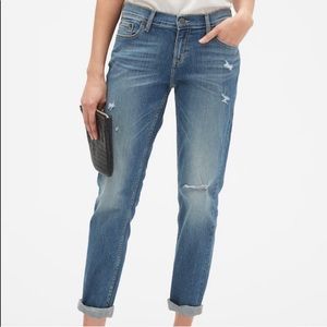 Banana Republic Distressed Girlfriend Jeans